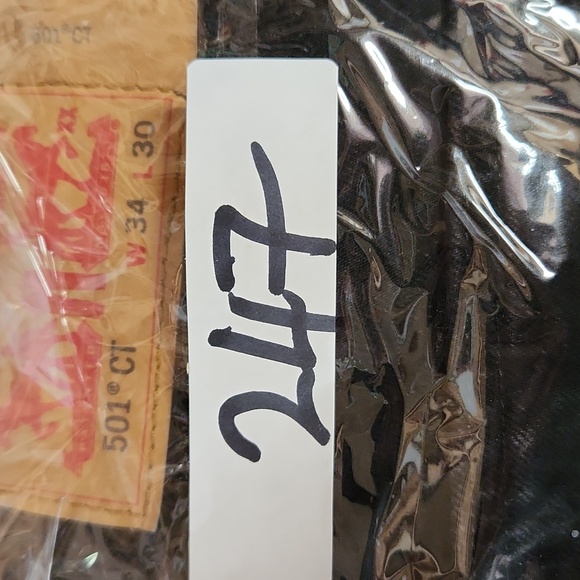 Levis 501 XX CT Jeans Mens 34x30 Button Fly Retro Black Denim Custom Tapered VTG - Picture 12 of 12